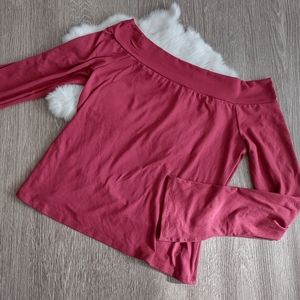 Burgundy Forever 21 off the shoulder top L